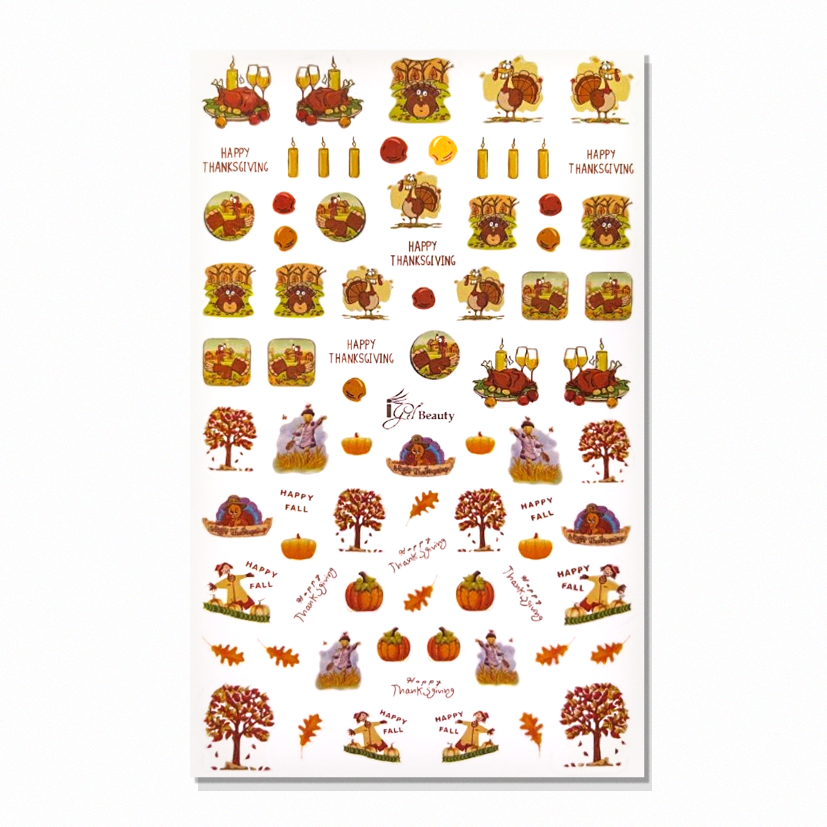 Nail Art Stickers - Thanksgiving 03