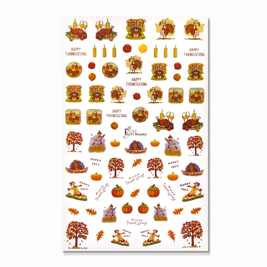 Nail Art Stickers - Thanksgiving 03