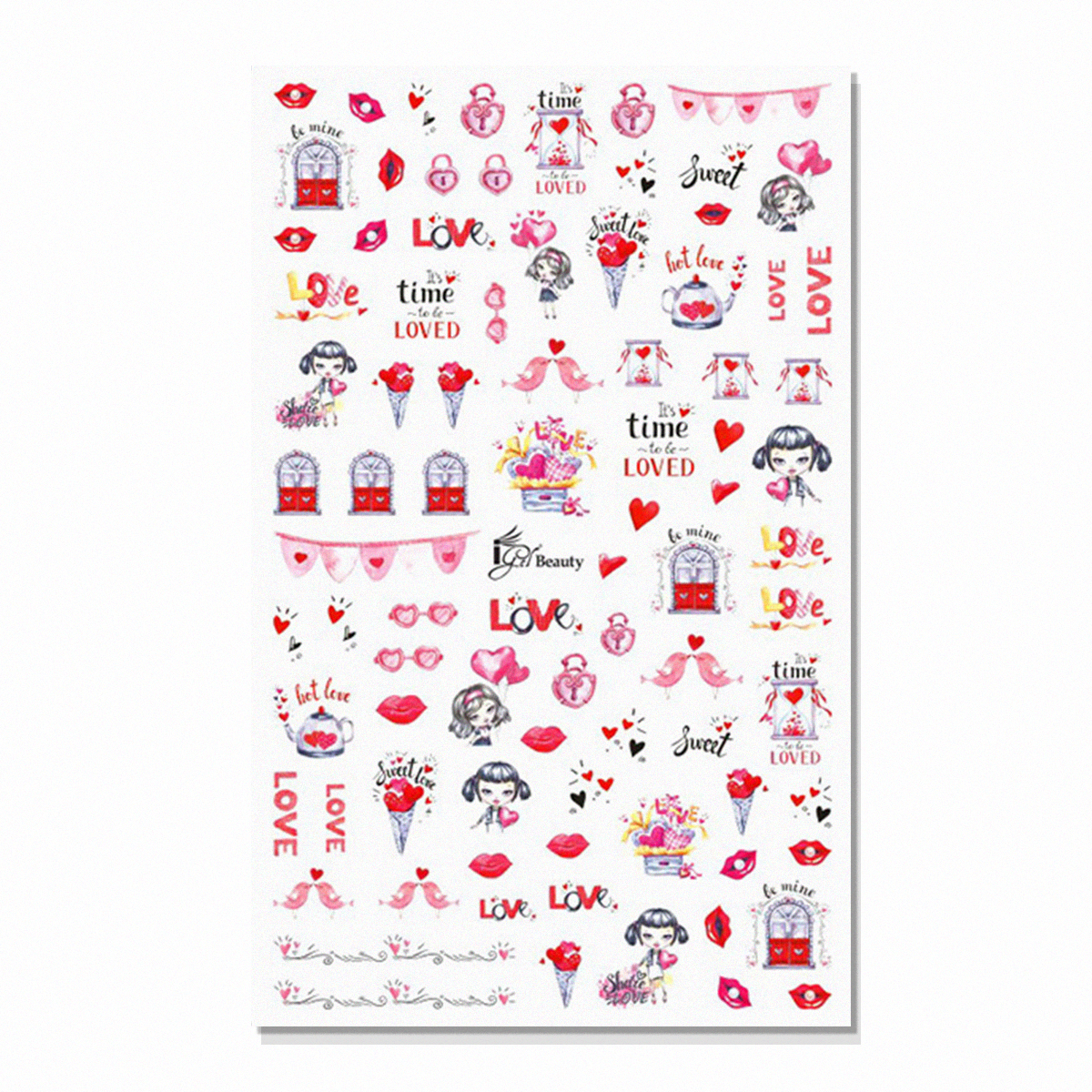 Nail Art Stickers - Valentine 01