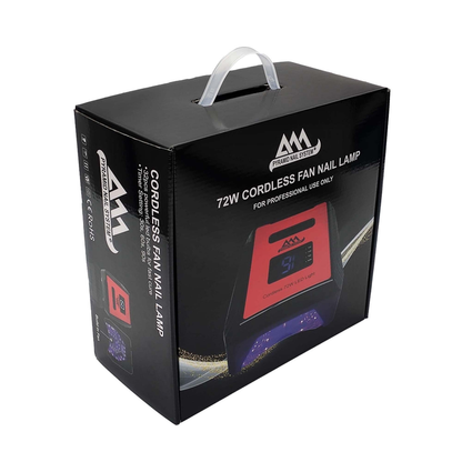 Pyramid UV Lamp Rechargeable 72W LED Light With Fan, RED