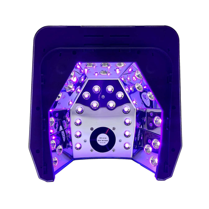 Pyramid UV Lamp Rechargeable 72W LED Light With Fan, RED