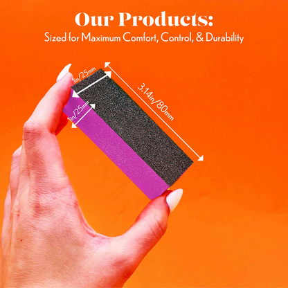 Buff Bloom Buffer Block 3 Way - Case/500pcs - Violet/Black - 60/100 Grit