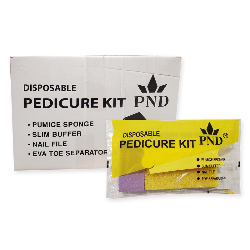 PND Disposable Pedicure Kit (Pumice,Buffer,File,Eva Toe) - Case/200 Kits