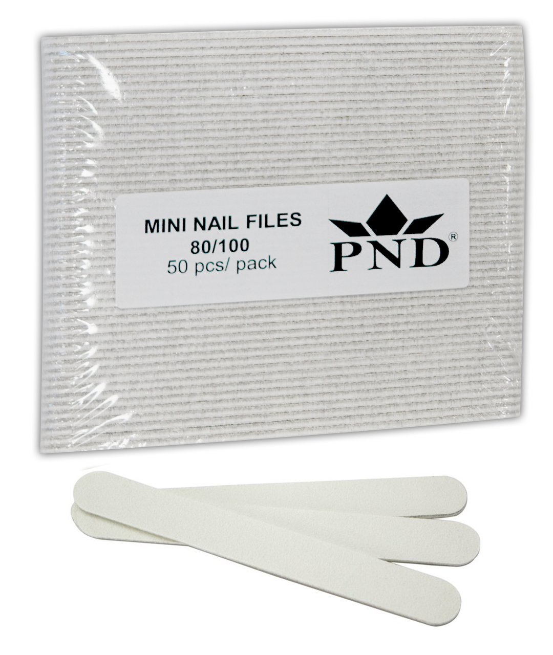 PND Manicure Files Plastic Center - White (50 pcs/pack)