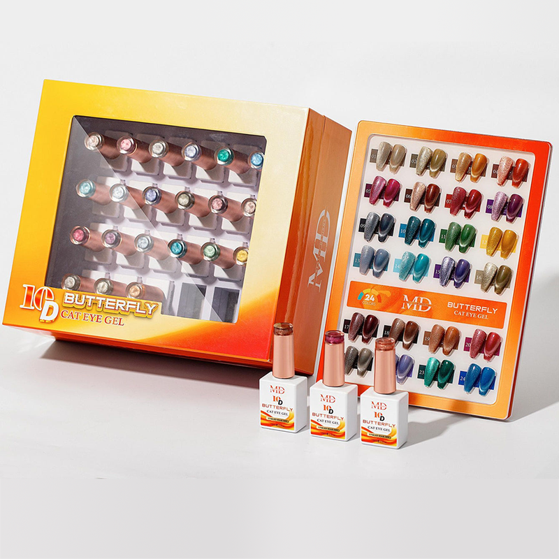 MD 10D Butterfly Cat Eye Gel - 24 colors