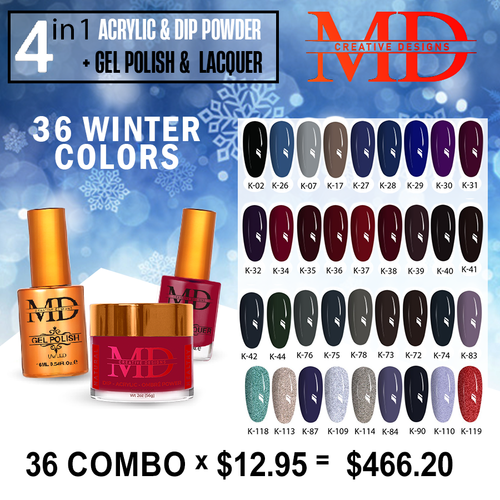 MD 4IN1 COMBO (DUO+DIP|ACRYLIC) - 36 WINTER COLORS