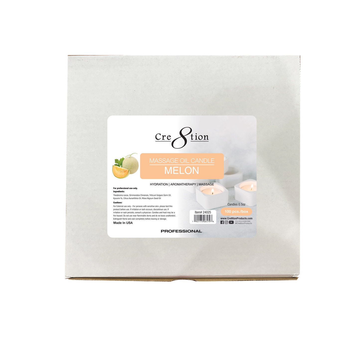 Cre8tion Massage Oil Candles - Tealight 0.5oz