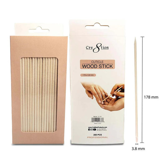 Cre8tion Orange Cuticle Wood Stick 178x3.8mm (New Version)