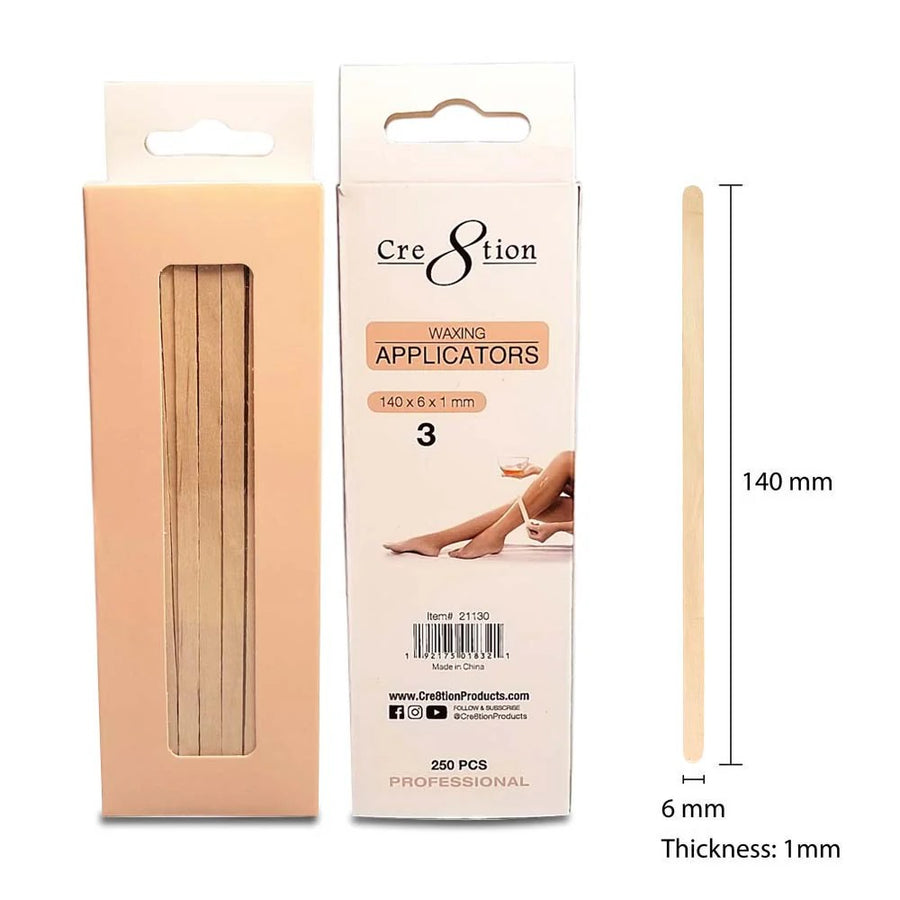 Cre8tion Disposable Applicators 3 - 140x6x1mm (New Version)