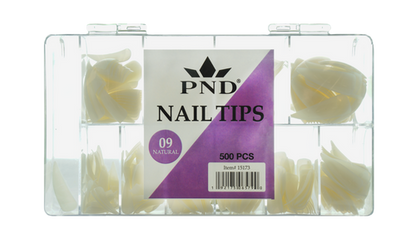 PND (CREATION) NAIL TIP, #09 SUPPER CURVE STELLITO NATURAL BOX/500PCS (15173)