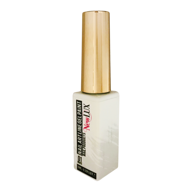 NewLUX Nail Art Liner Gel Paint - 01 White | MUASUPPLY.COM