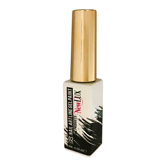 NewLUX Nail Art Liner Gel Paint - 02 Black | MUASUPPLY.COM