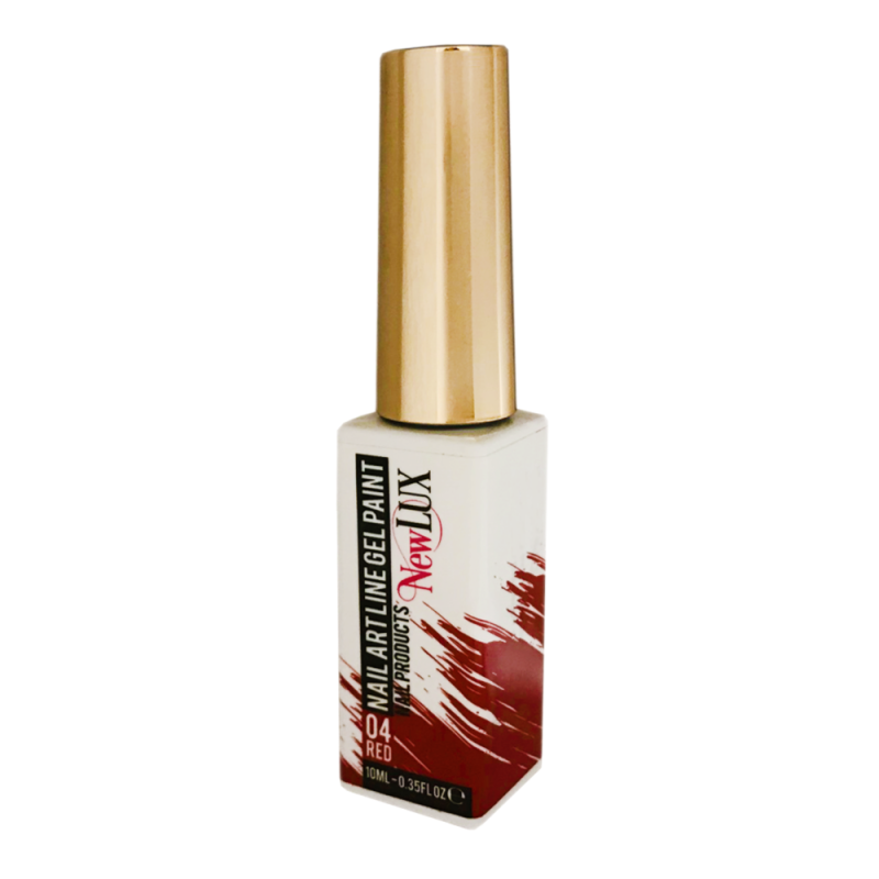 NewLUX Nail Art Liner Gel Paint - 04 Red | MUASUPPLY.COM