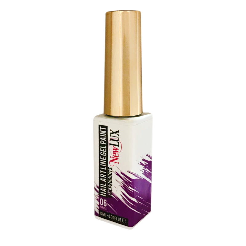 NewLUX Nail Art Liner Gel Paint - 06 Purple | MUASUPPLY.COM