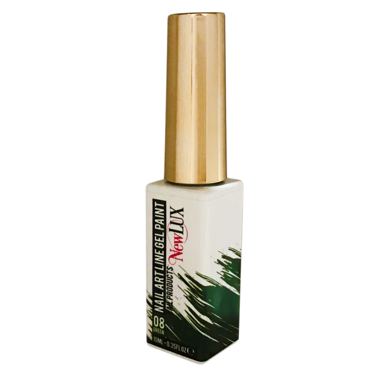 NewLUX Nail Art Liner Gel Paint - 08 Green | MUASUPPLY.COM