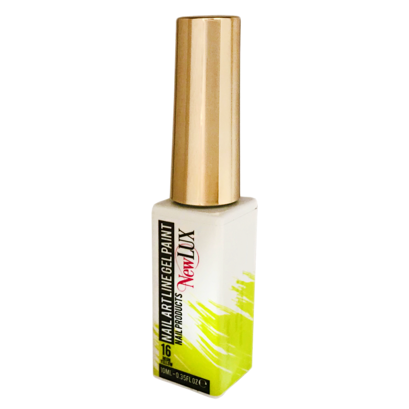 NewLUX Nail Art Liner Gel Paint - 16 Neon Yellow | MUASUPPLY.COM