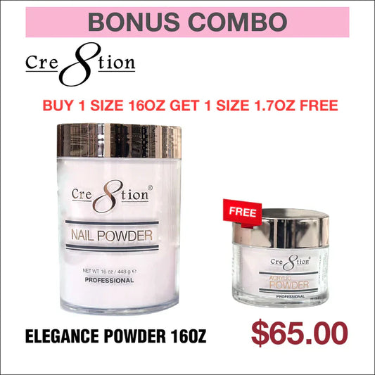 (Bonus Combo) Cre8tion Natural Elegance Powder 16oz - Buy 1 Get 1 Size 1.7oz free