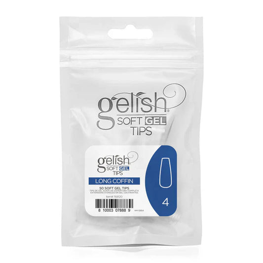 Gelish Soft Gel Tips - Long Coffin 50 CT Refill - #4