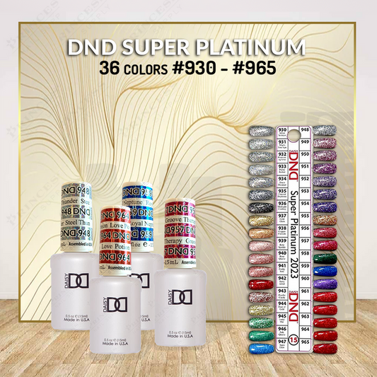 DND  Super Platinum Gel .5 oz Set - 36 Colors