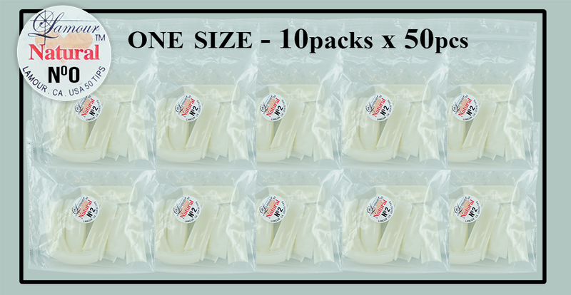 Lamour Natural Tip One Size - 10 Packs (50 per pack) Size #0