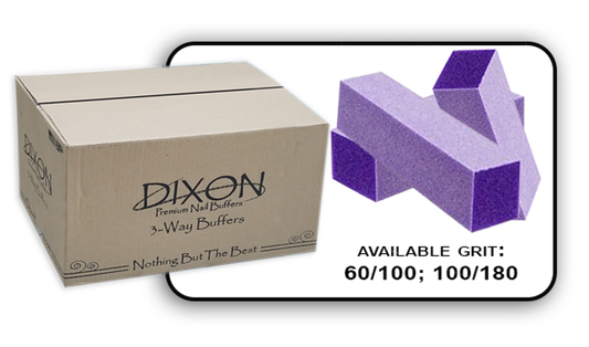 Buffer Block 3 Way - Purple/White -  100/180 Grit (Case/500 pcs)