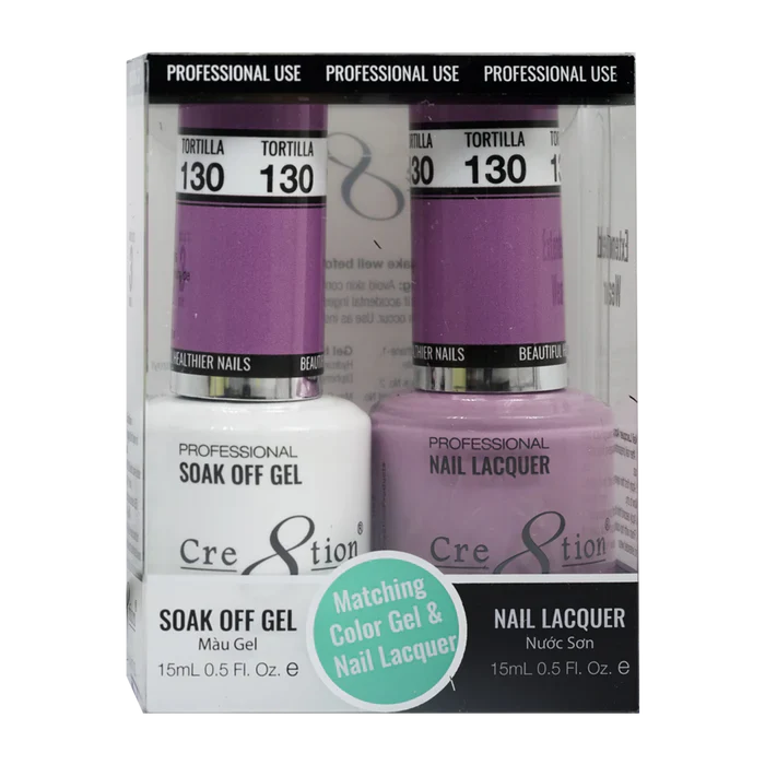 Cre8tion Soak Off Gel Matching Pair 0.5oz 130 JAZZ PRINCE