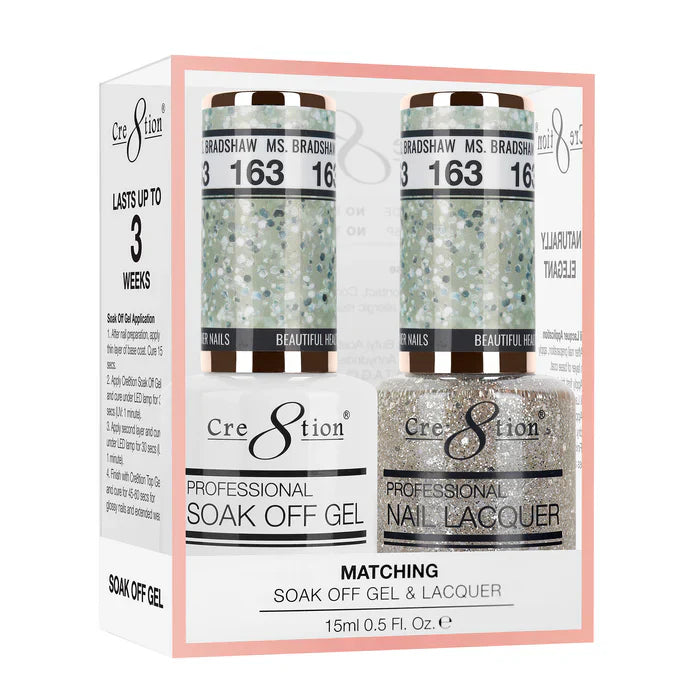 Cre8tion Soak Off Gel Matching Pair 0.5oz 163 MS. BRADSHAW