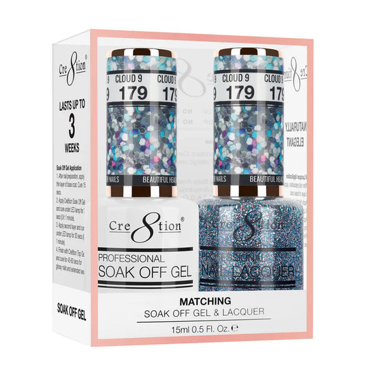 Cre8tion Soak Off Gel Matching Pair 0.5oz 179 CLOUD 9