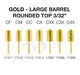 Cre8tion Gold Carbide- Large Barrel-Round Top 3/32" Set