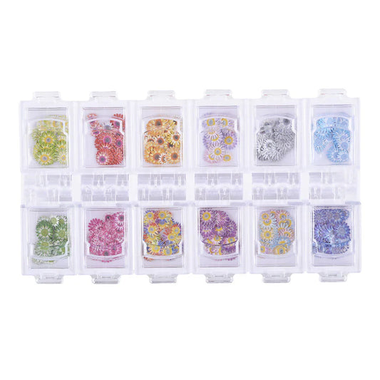 Cre8tion Colorful Design Nail Art Sequins Box 03 12 Styles