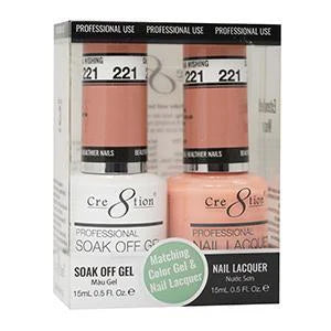 Cre8tion Soak Off Gel Matching Pair 0.5oz 221 CALIFORNIA WISHING