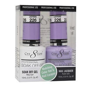 Cre8tion Soak Off Gel Matching Pair 0.5oz 226 LADYBIRD