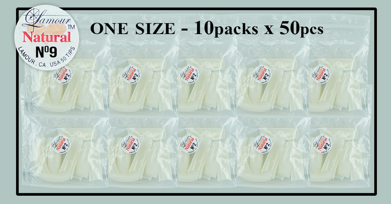 Lamour Natural Tip One Size - 10 Packs (50 per pack) Size #9