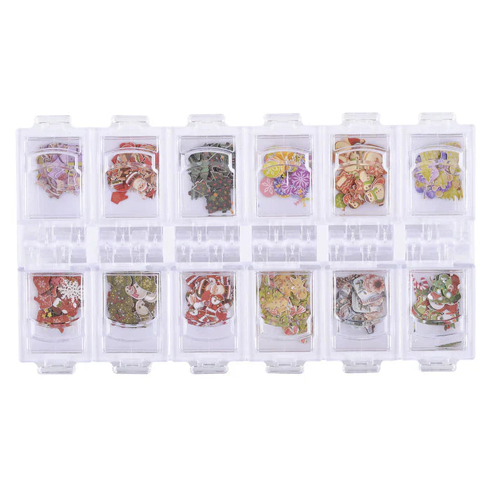 Cre8tion Colorful Design Nail Art Sequins Box 04 12 Styles