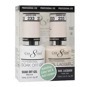 Cre8tion Soak Off Gel Matching Pair 0.5oz 233 CANCUN SAND