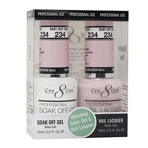 Cre8tion Soak Off Gel Matching Pair 0.5oz 234 BABY SOFT SKIN