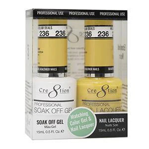 Cre8tion Soak Off Gel Matching Pair 0.5oz 236 MISS SUNSHINE