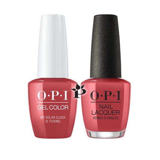 OPI Duo #  P38 - MY SOLAR CLOCK IS TICKING