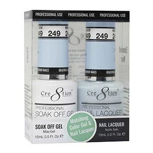 Cre8tion Soak Off Gel Matching Pair 0.5oz 249 WONDERFUL VIEW