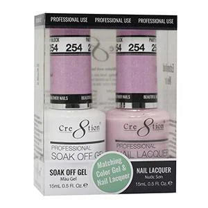 Cre8tion Soak Off Gel Matching Pair 0.5oz 254 PARTY ON MY BLOCK