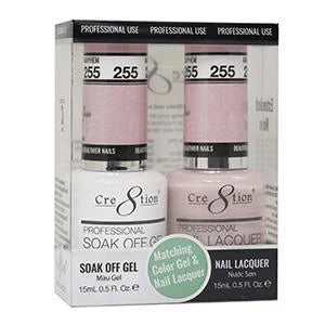 Cre8tion Soak Off Gel Matching Pair 0.5oz 255 AMEN TO MAYHEM