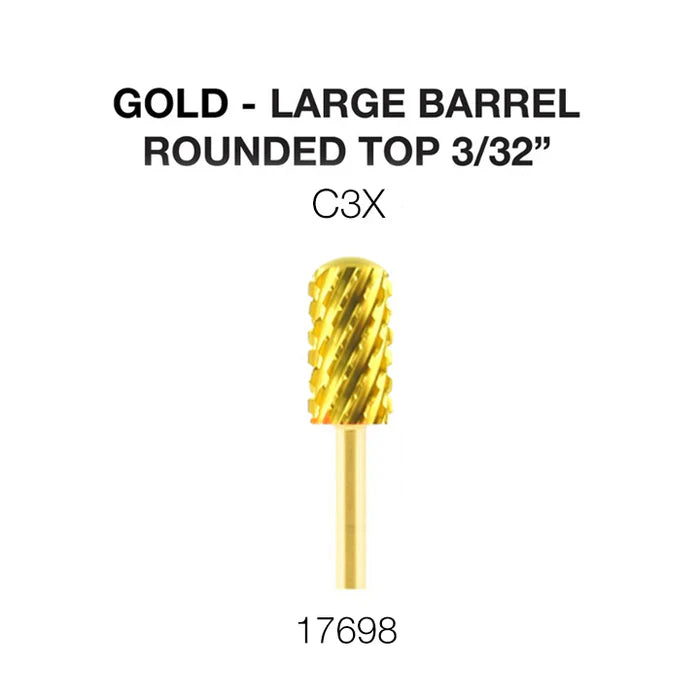 Cre8tion Gold Carbide- Large Barrel-Round Top 3/32" C3X