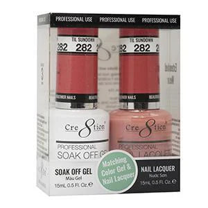 Cre8tion Soak Off Gel Matching Pair 0.5oz 282 TIL SUNDOWN