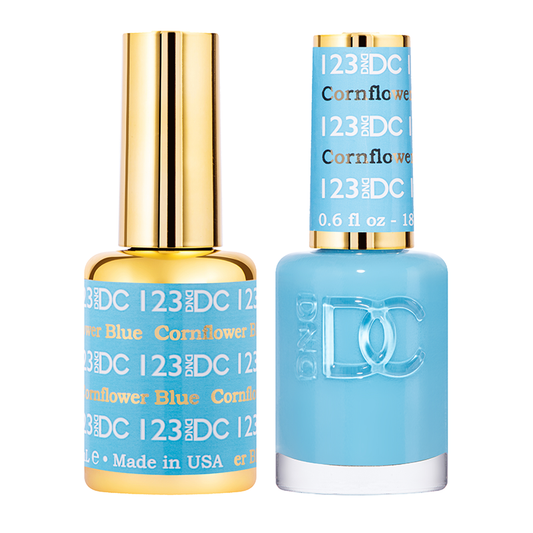 DND DC Duo Gel - #123  CORNFLOWER BLUE