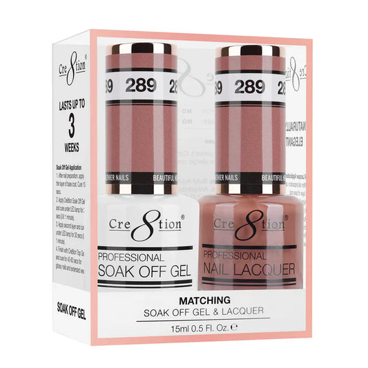 Cre8tion Soak Off Gel Matching Pair 0.5oz 289