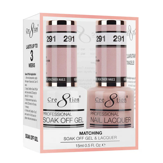 Cre8tion Soak Off Gel Matching Pair 0.5oz 291