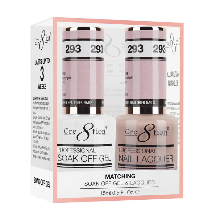 Cre8tion Soak Off Gel Matching Pair 0.5oz 293