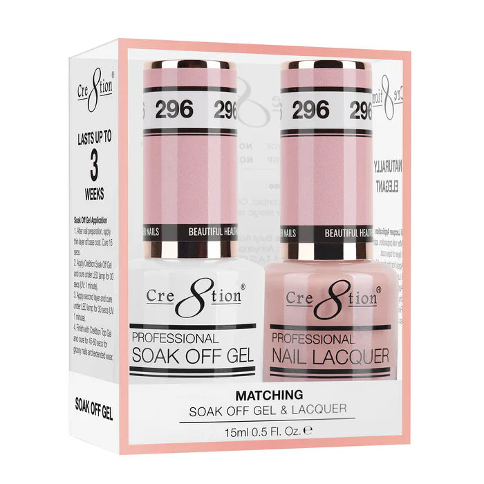 Cre8tion Soak Off Gel Matching Pair 0.5oz 296