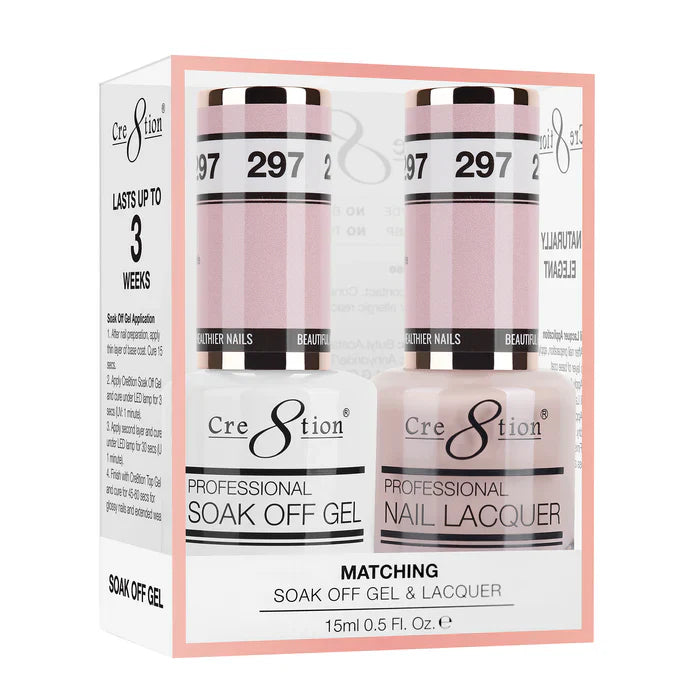 Cre8tion Soak Off Gel Matching Pair 0.5oz 297