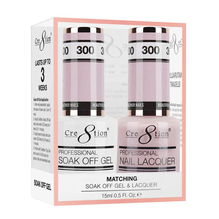 Cre8tion Soak Off Gel Matching Pair 0.5oz 300